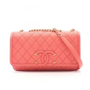 Chanel CC Filigree Matelassé Shoulder Bag/Handbag, Leather, Grained Calf Wome...